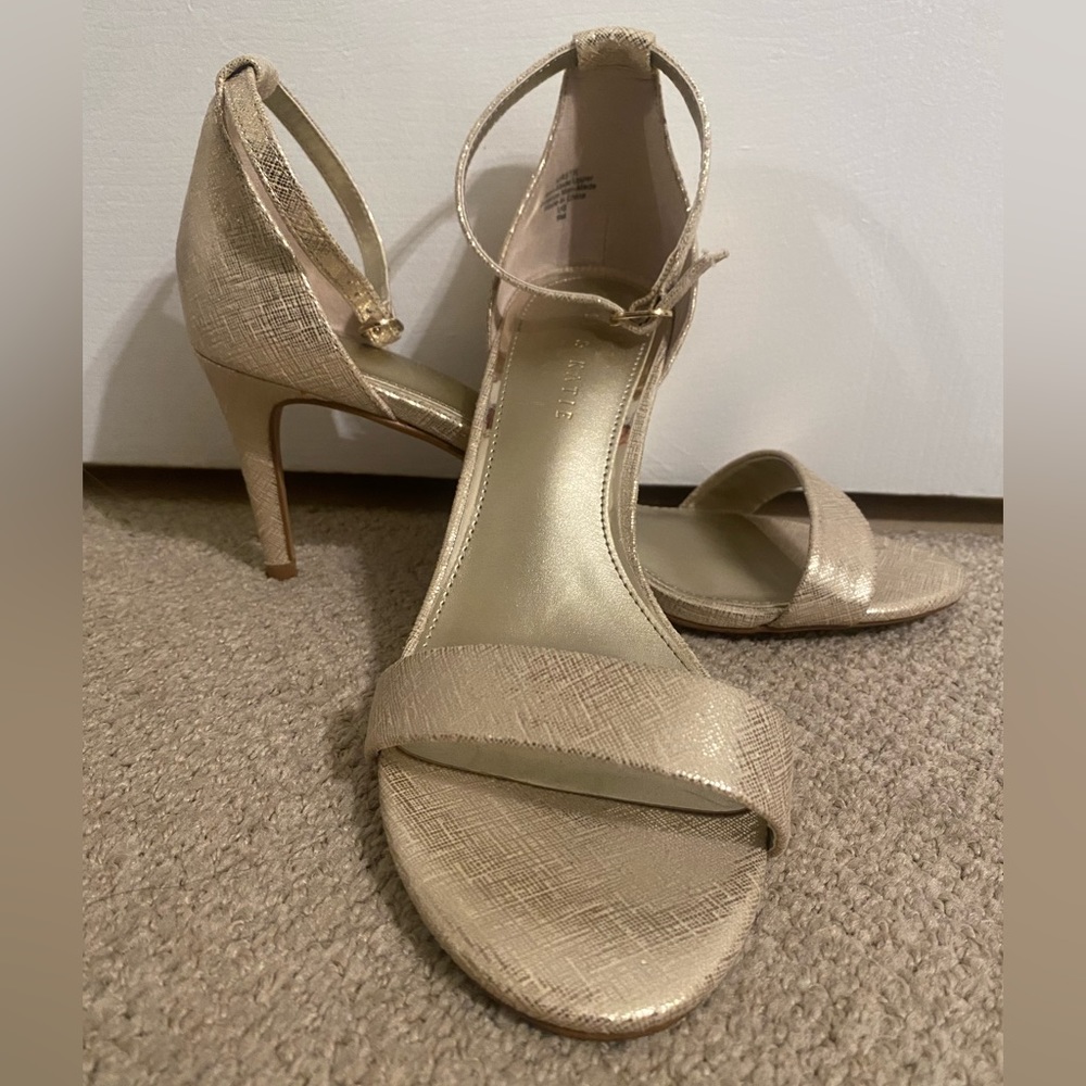 Gold Kelly & Katie strappy heels